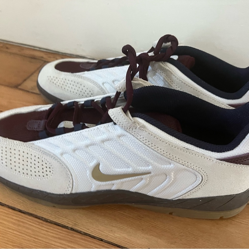 Brand new Nike Men's White and Maroon Sneakers